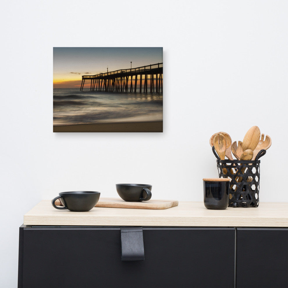 Motion of the Ocean Coastal Landscape Photo Canvas Wall Art Print, 12" X 16"