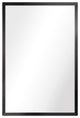 Contempo Stainless Steel Gold Wall Mirror, Brushed Black, 24"x36"