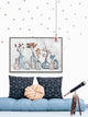 "Flower Glassware" Floater Framed Painting Print on Canvas