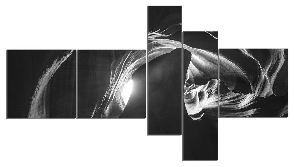 Antelope Canyon, Navajo, Landscape Photography Canvas Print, 60"x32", 5 panels