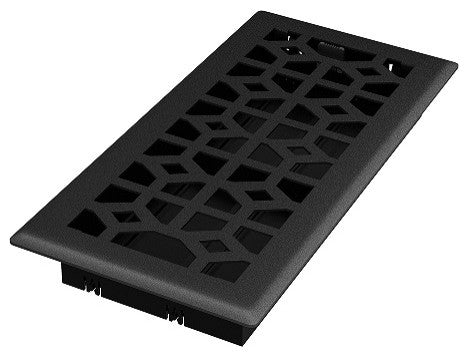 Templar Floor Register, Black Iron, 4 X 10