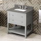 Astoria Transitional 30" Grey Vanity, Boulder Cultured Marble Vanity Top