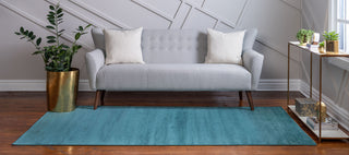 Unique Loom Teal Solid Williamsburg 5' 0 x 8' 0 Area Rug