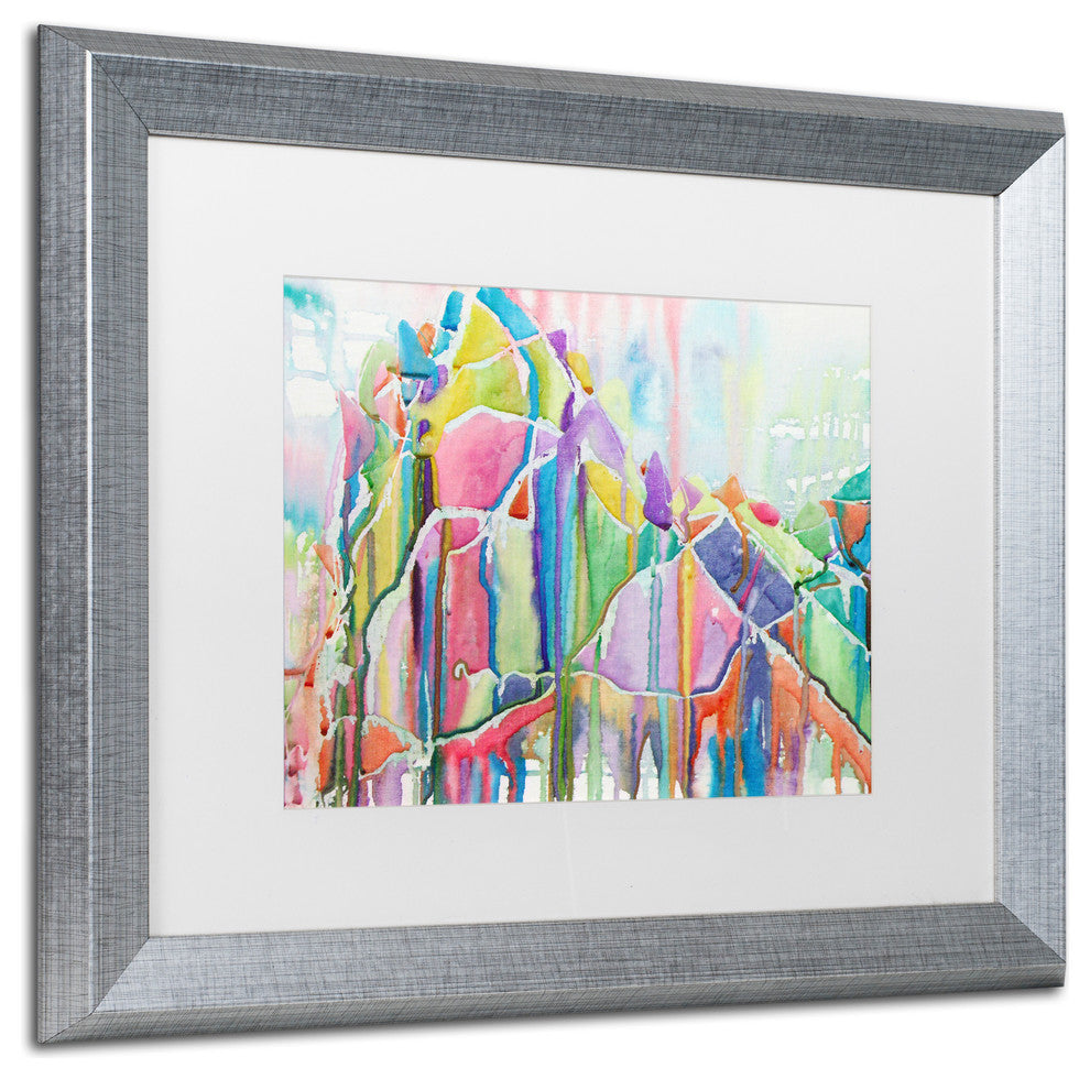 Lauren Moss 'Glint of Gold' Art, Silver Frame, White Matte, 20"x16"