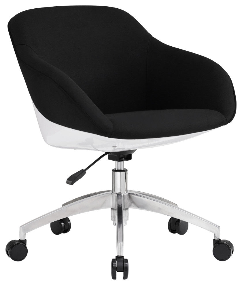 Techni Mobili Home Office Upholstered Task Chair, Black