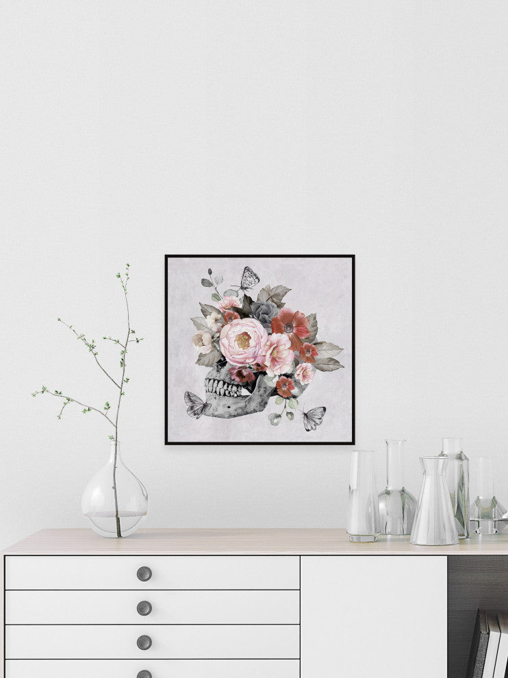 "Past Possessions" Floater Framed Painting Print on Canvas, 18x18