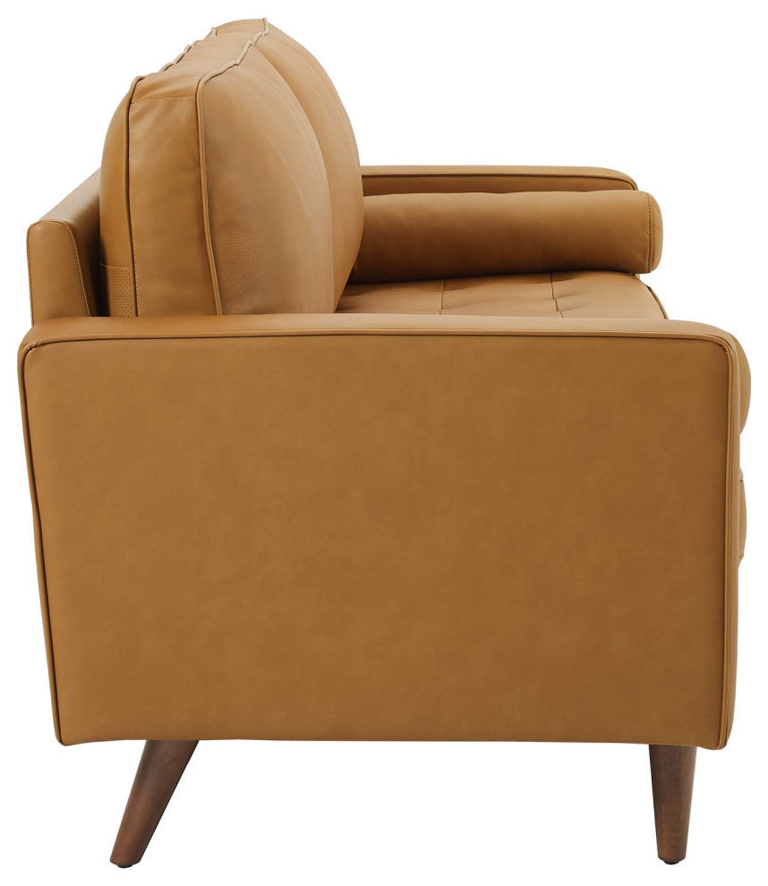 Valour 81" Leather Sofa, Tan