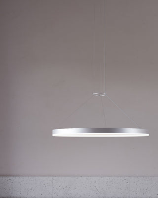 Sonneman 2318 Corona 48\" LED Pendant - Bright Satin Aluminum