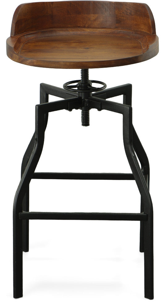 Marais Adjustable Stool, Chestnut and Black