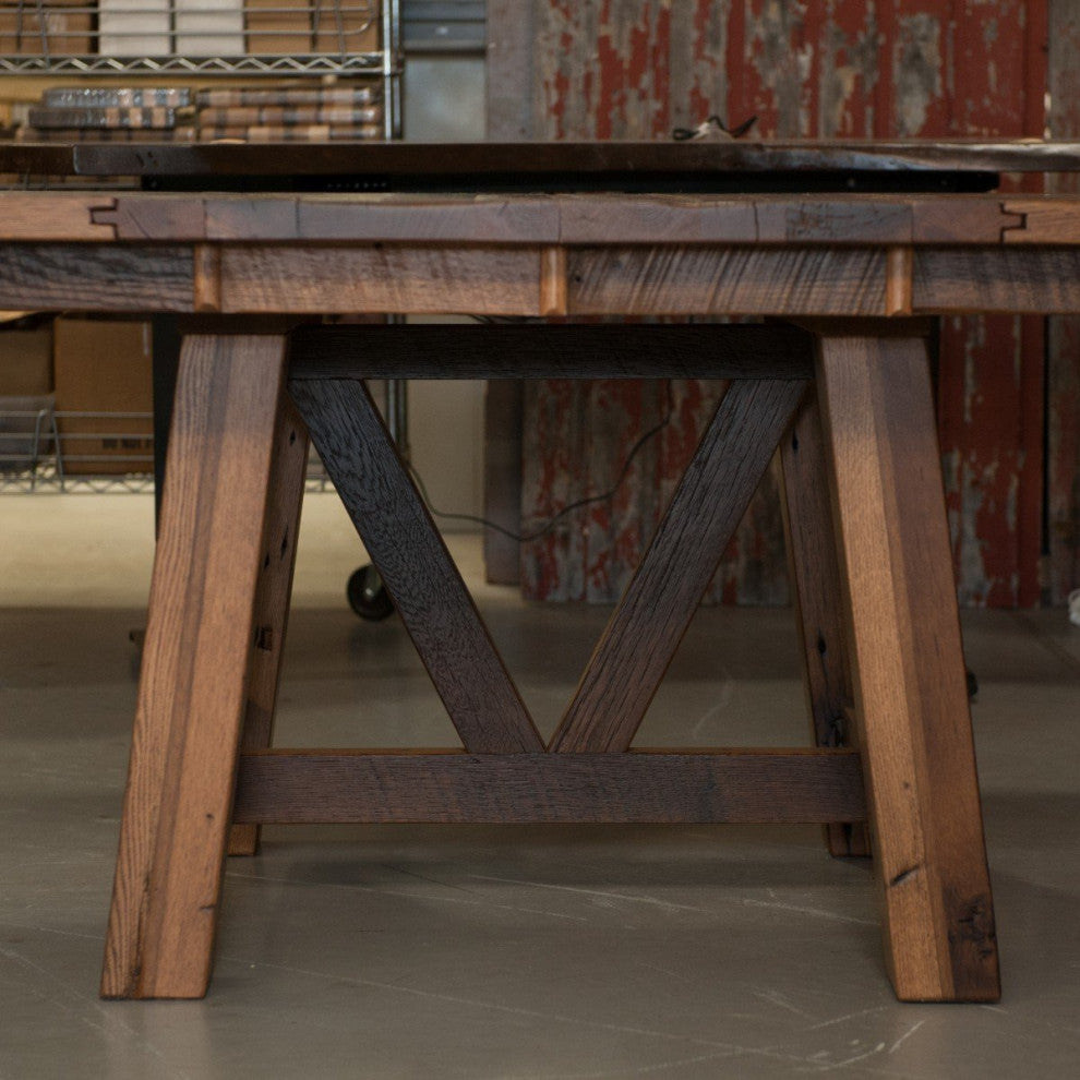 Hawthorne Reclaimed Barnwood Square Table, Provincial, 66x66