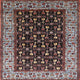Ahgly Company Indoor Square Mid-Century Modern Area Rugs, 7' Square