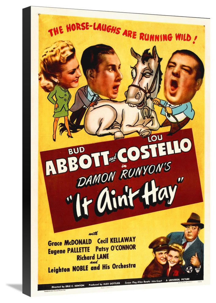 "Abbott & Costello - It Ain't Hay" Canvas by Hollywood Photo Archive, 20x30"