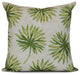18x18", Spike and Stamp, Floral Print Outdoor Pillow, Green
