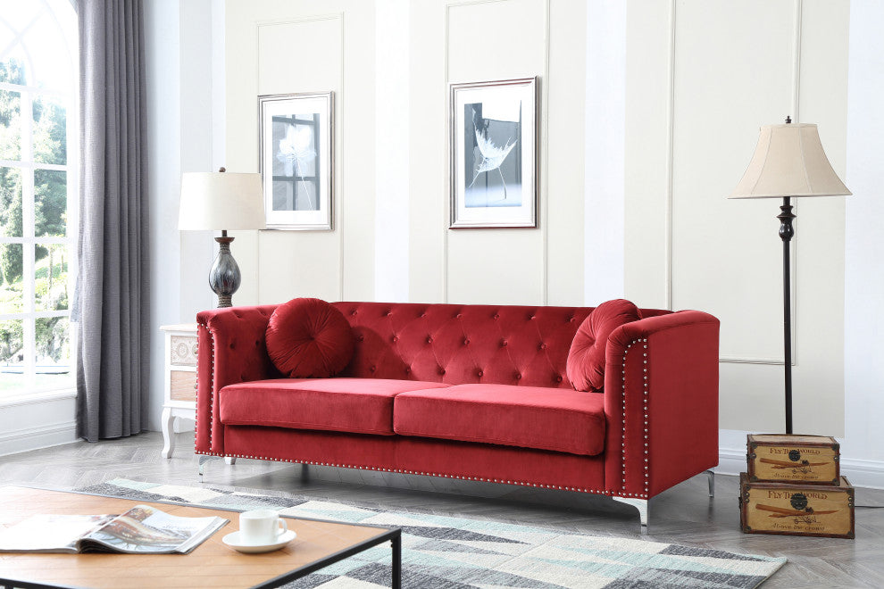 Pompano Sofa, Burgundy