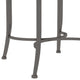 Hillsdale Furniture Canal Street Metal Vanity Stool, Pewter