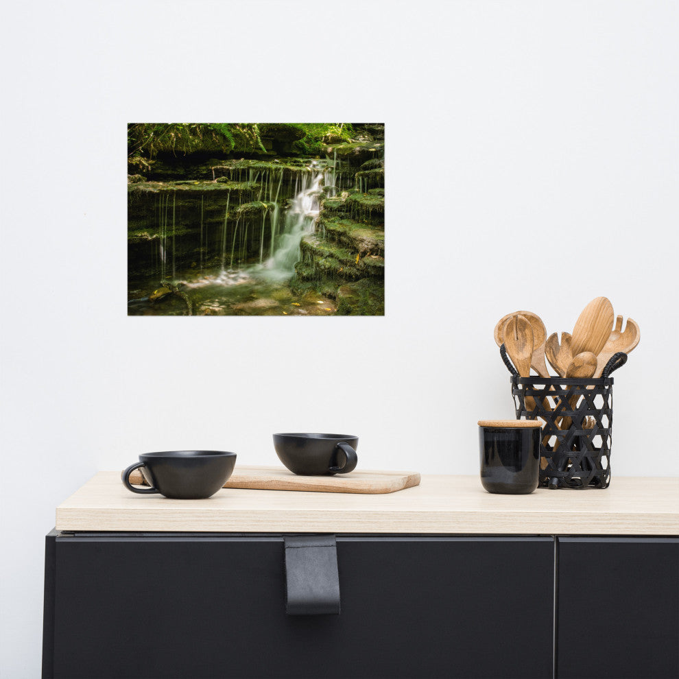 Pixley Falls 1 Landscape Photo, Waterfall Unframed Wall Art Print, 12" X 16"