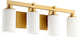 Quorum 5207-4-80 Four Light Vanity, Aged Brass Finish