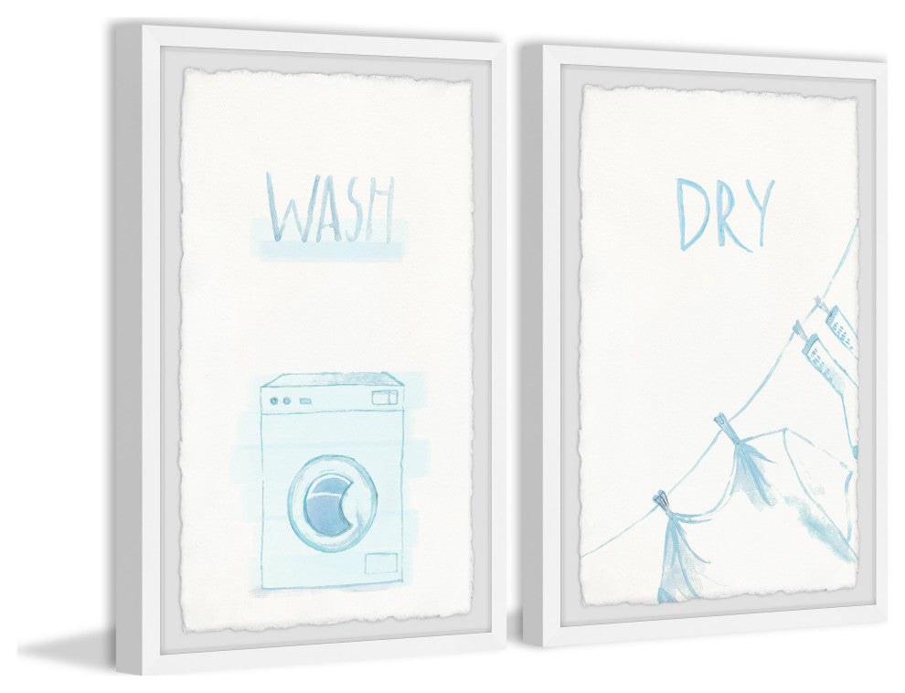Wash Dry Diptych, 2-Piece Set, 30x45 Panels