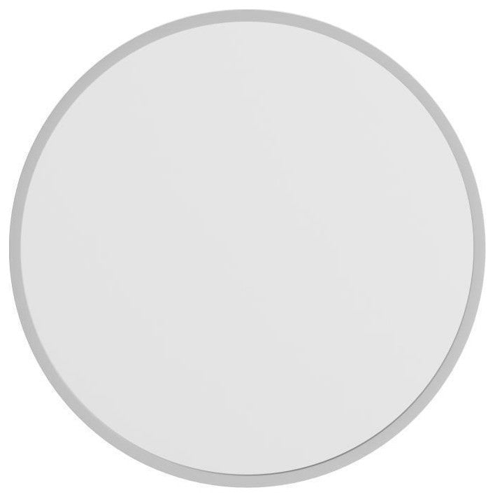 Julianne Round Metal Framed Wall Mirror, Silver, 20"