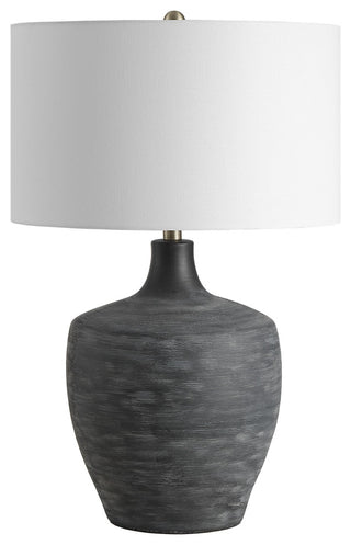 Uttermost Graphite Ribbed Table Lamp