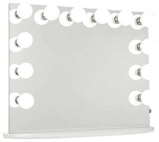 Hollywood Premiere Slim Plus Vanity Mirror, White, White, Small