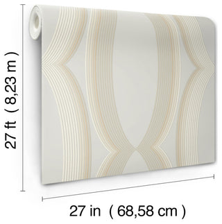 Blonde Progression Ogee Wallpaper