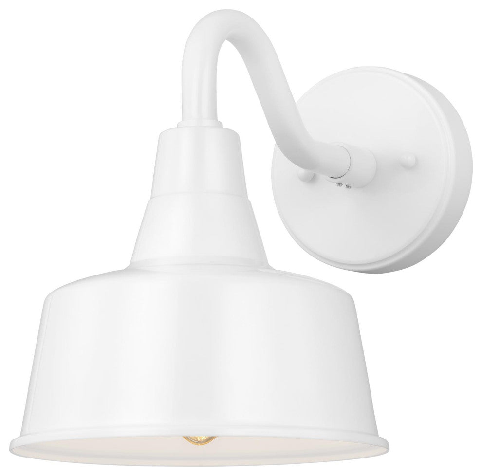 Barn Light Small One Light Outdoor Wall Lantern, White