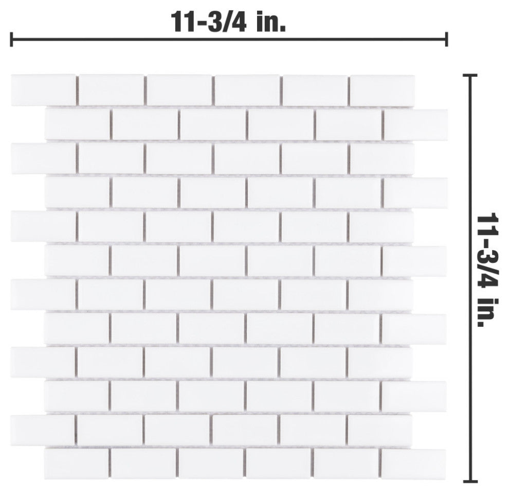 Metro Subway Glossy White Porcelain Floor and Wall Tile