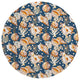 Indoor/Outdoor Seabreeze SZ6 Navy Machine Washable 8' x 8' Round Rug