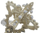 Sparkly Large Crown Ornament Dangle Ornate Glitter Designer Vintage Style, Champagne