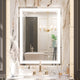 3-Colors LED Bathroom Mirror, Anti-Fog Memory Dimmable, Sliver, 24"x32"