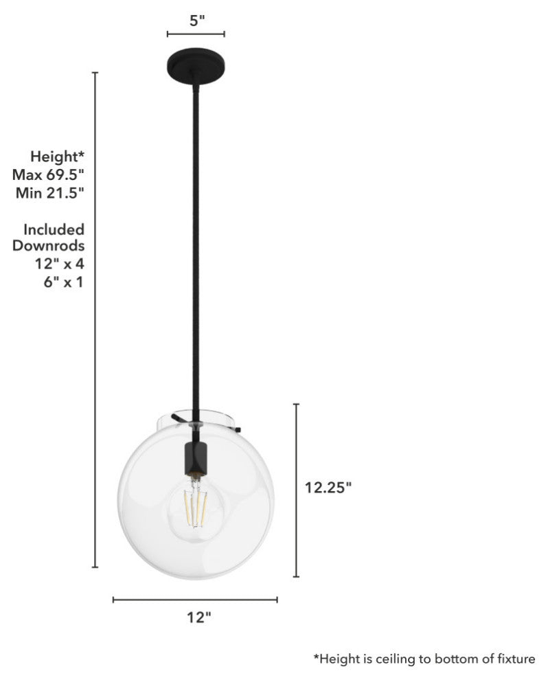 Sacha Natural Iron 1 Light Pendant Ceiling Light Fixture