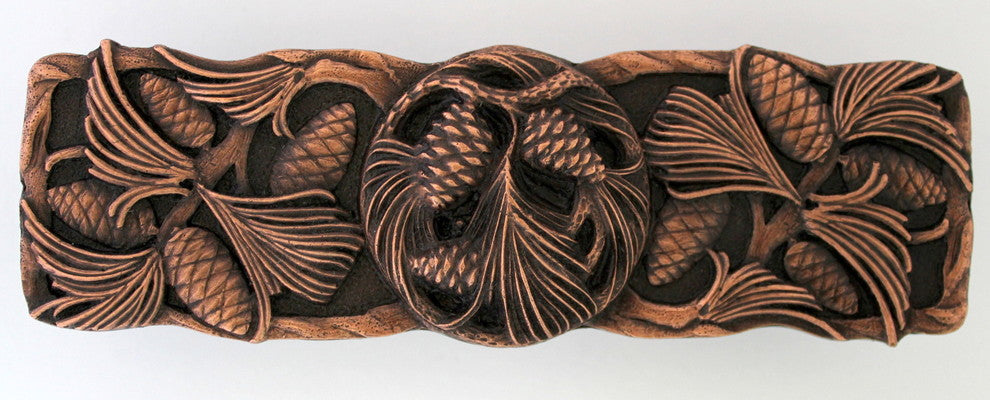 Cones & Boughs Pull Antique Brass, Antique Copper
