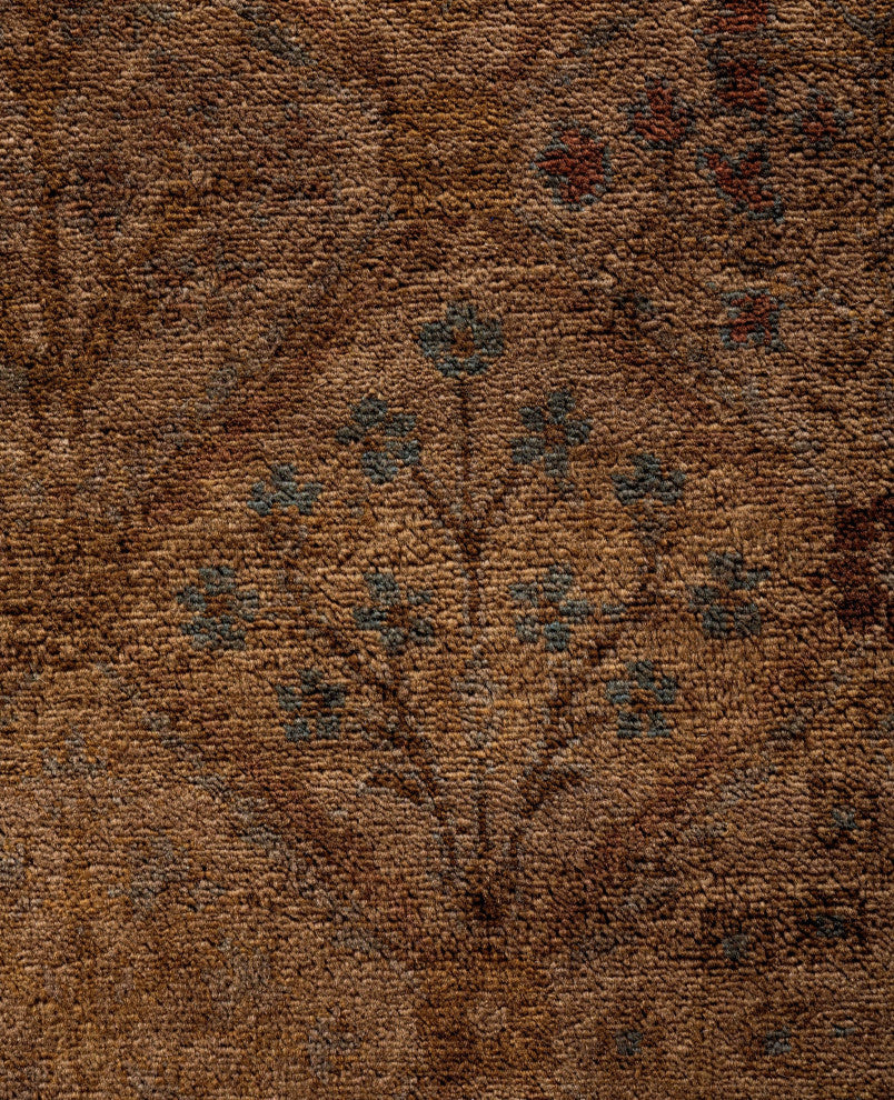 Overdyed One-of-a-Kind Hand-Knotted Area Rug Gold, 8' 3" x 10' 2"