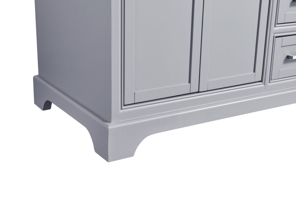 Amber Single Bathroom Vanity, Blue, Light Grey, 36"