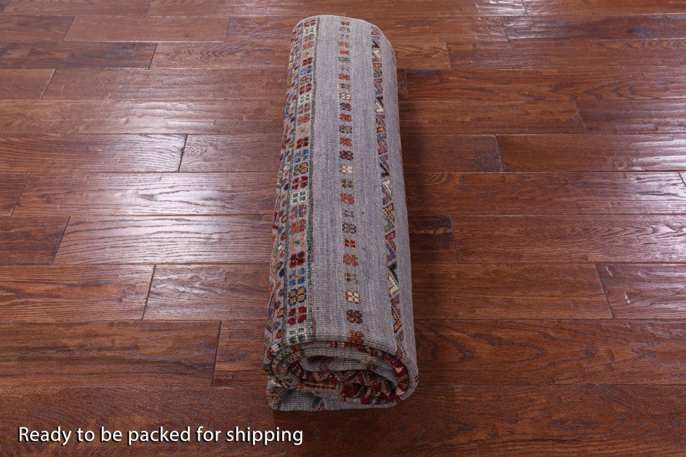 5' 8" X 8' 9" Super Kazak Khorjin Handmade Rug - Q12308