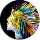 Endless Imagination, Abstract Round Wall Art, 23"