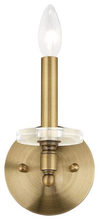 Livex Lighting Antique Brass 1-Light Wall Sconce