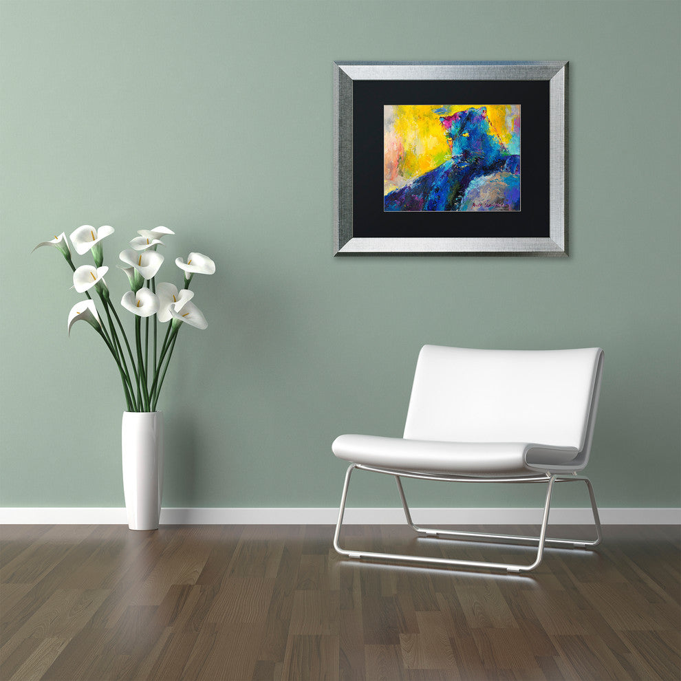 "Black Panther" by Richard Wallich, Matted Framed Art