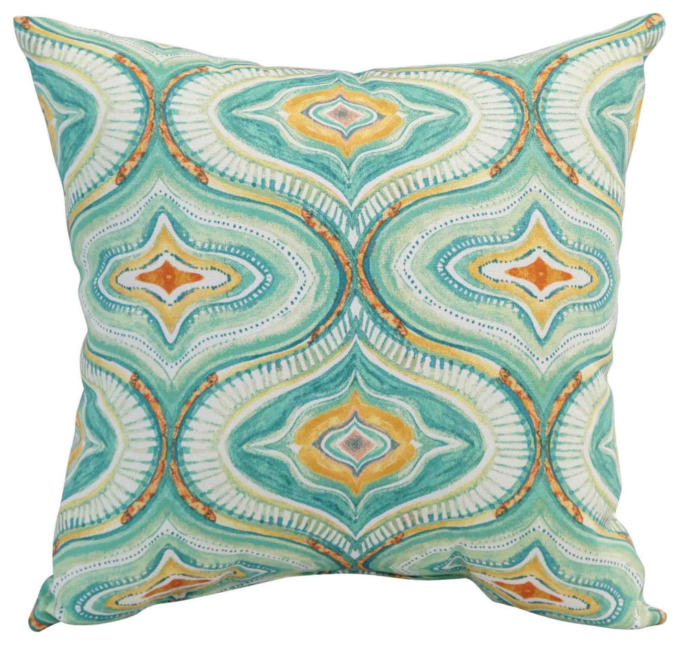 17" Square Polyester Outdoor Throw Pillows, Set of 4, Tyngsboro Opal