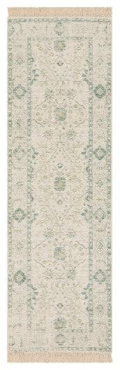 Surya Zainab ZAI-2308 2'6"x8' Rug, Sage/Dark Green/Lime/White
