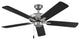 Hinkley Metro 52" Indoor Dual Mount Ceiling Fan, Brushed Nickel