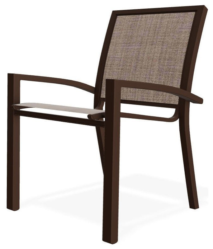 Kendall Sling Stackable Outdoor Dining Chair, Augustine Fennel/Kona