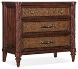 Charleston Three-Drawer Wood Nightstand in Cherry Brown by Hooker Furniture