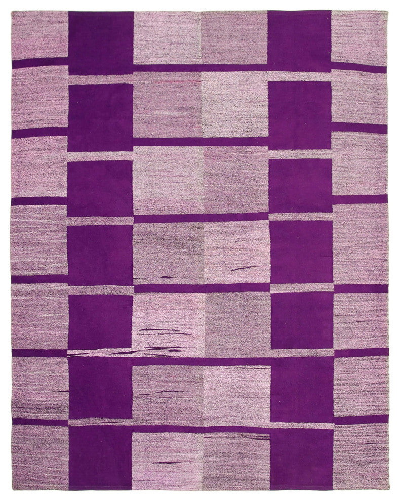 Rug N Carpet - Handmade Turkish 7' 10'' x 10' 1'' Modern Design Wool Kilim Rug