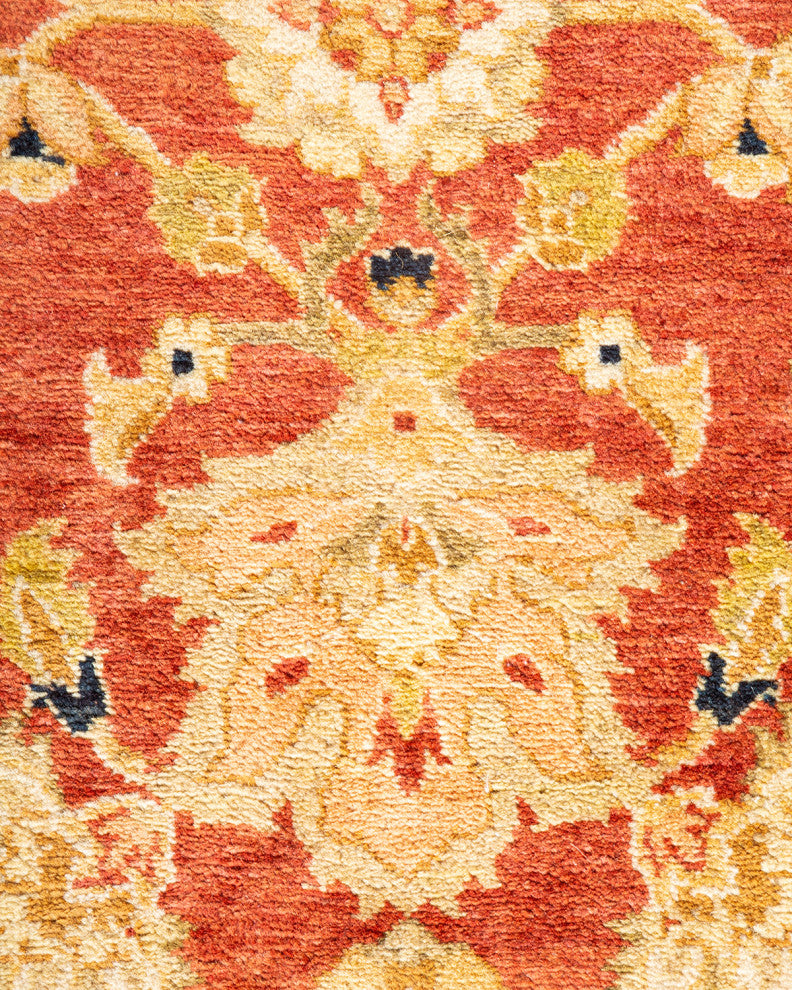 Mogul, One-of-a-Kind Hand-Knotted Area Rug  - Orange, 6' 3" x 9' 2"