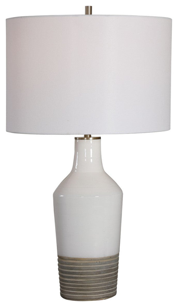 Uttermost Dakota White Crackle Table Lamp 28398-1