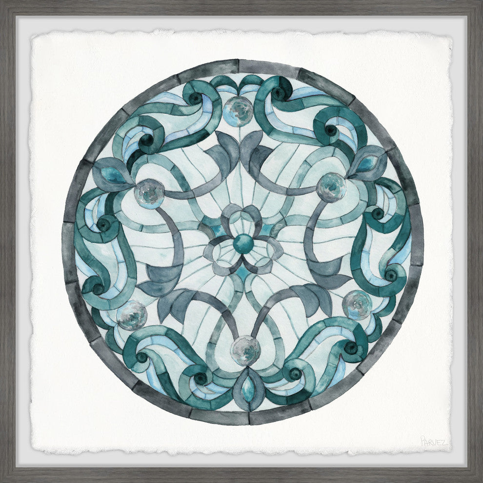 "Blue Lilies" Framed Painting Print, 18"x18"