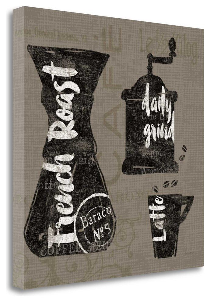 "Linen Coffee IV" By Sue Schlabach, Giclee Print on Gallery Wrap Canvas