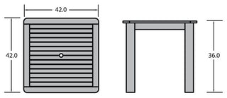 Square Counter-Height Dining Table, Coastal Teak